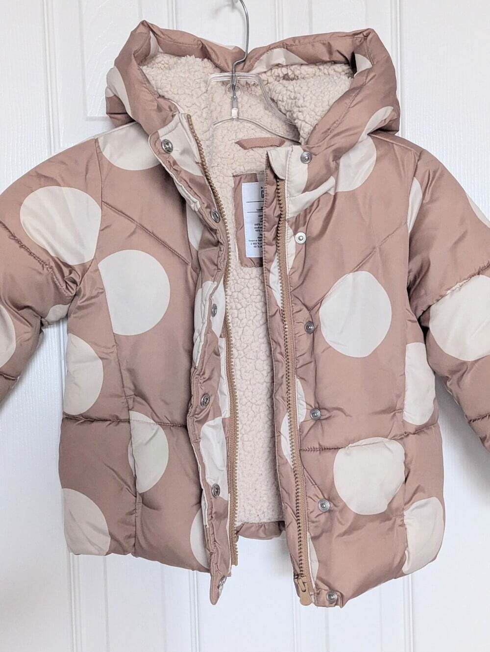 GAP Girls' (Size 5) Sherpa-Lined Puffer Jacket w/Hood - Picture 5 of 15
